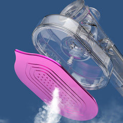 Handheld Garment Steamer steaming clothes on hanger