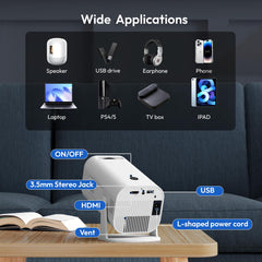 Mini LED Projector P330 portable home theater setup