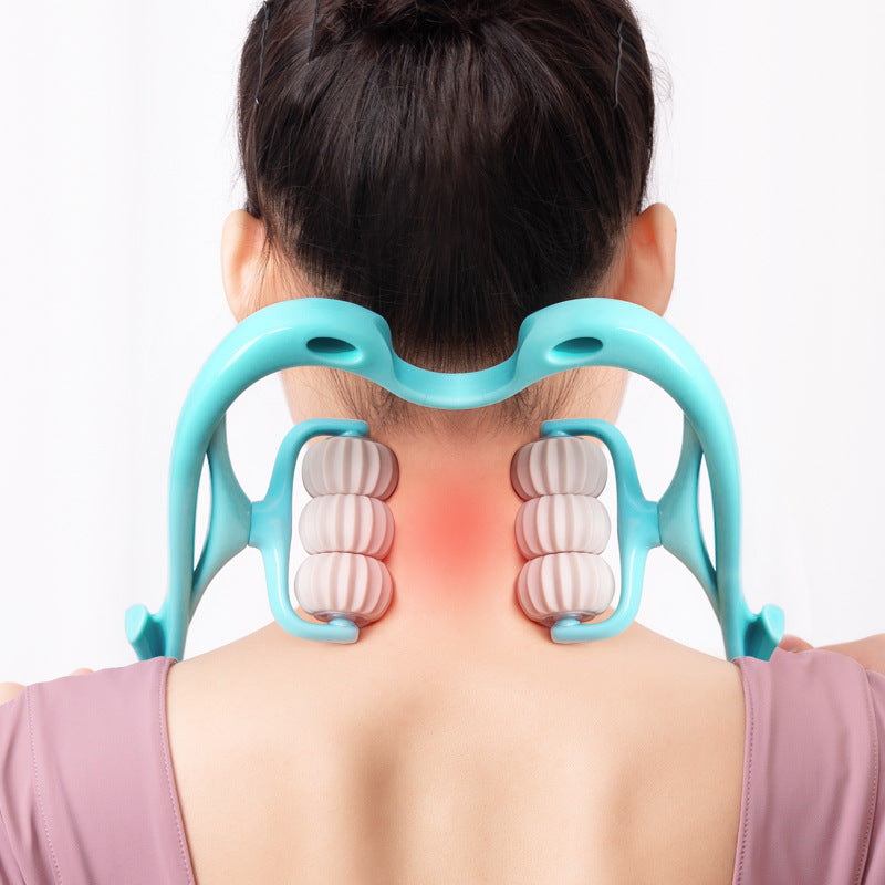 Manual Neck Massager Roller Tool – full product view