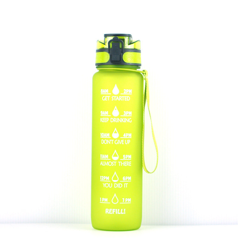 1000ml transparent kawaii water bottle BPA free top view
