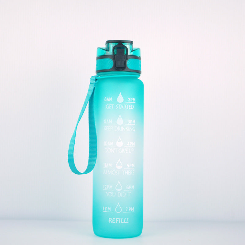 1000ml Transparent Kawaii Water Bottle BPA Free – top view of lid