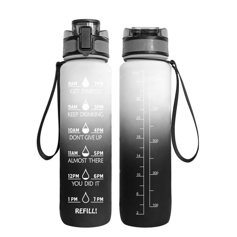 1000ml Transparent Kawaii Water Bottle BPA Free – portable and travel-friendly