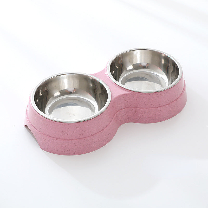 Non-Slip Double Stainless Steel Pet Bowls Feeder for Cats & Dogs