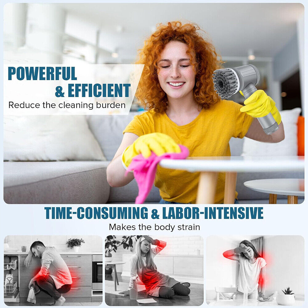 Electric Spin Scrubber deep floor scrubbing