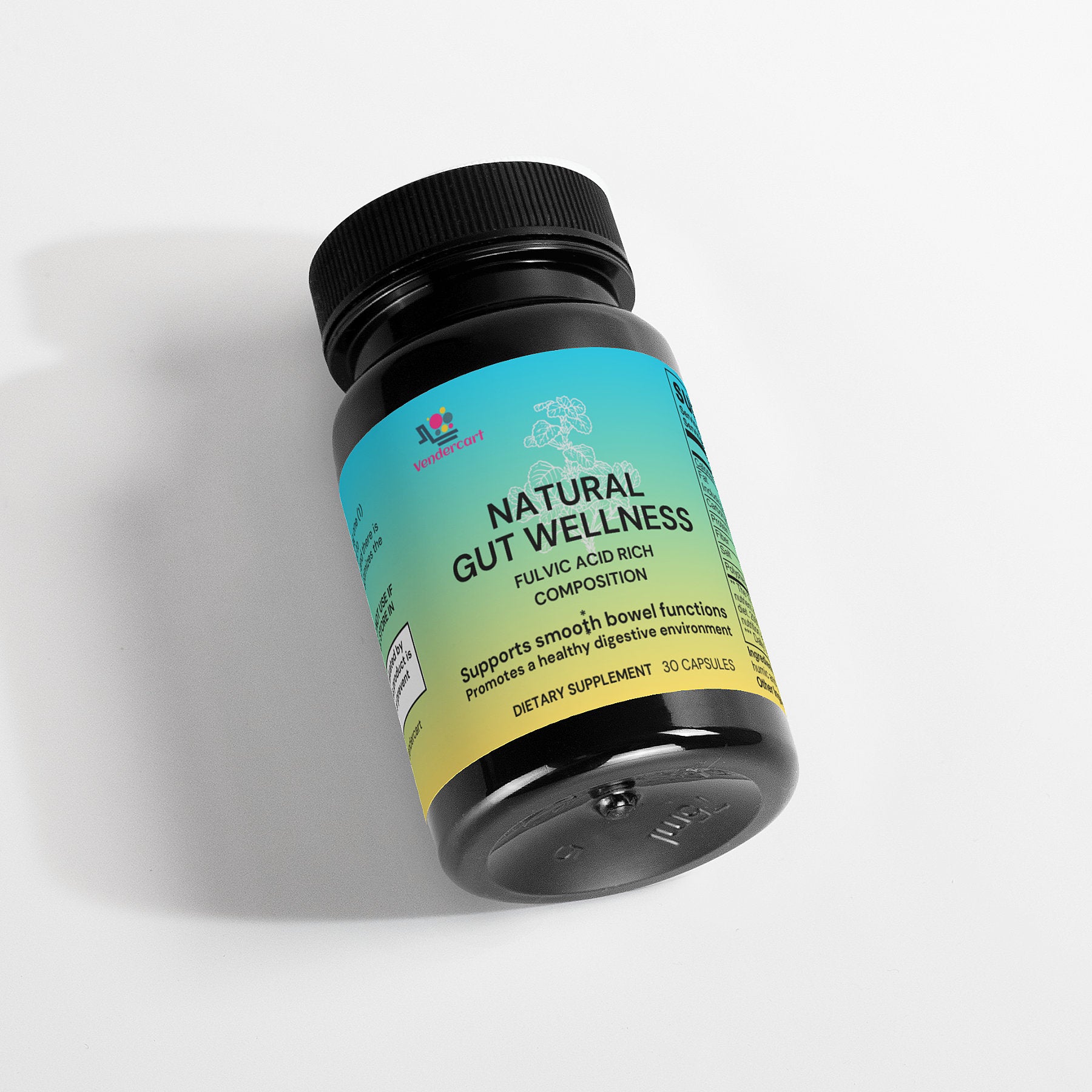 Gut Wellness Capsules natural supplement layout