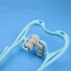 Manual Neck Massager Roller Tool – full view of six-wheel design