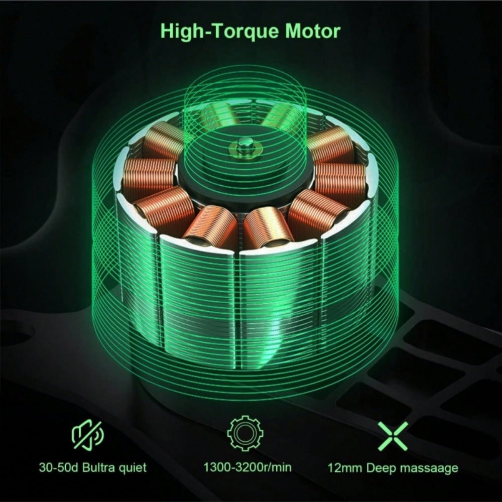 Close‑up of Deep Tissue Massage Gun ergonomic grip
