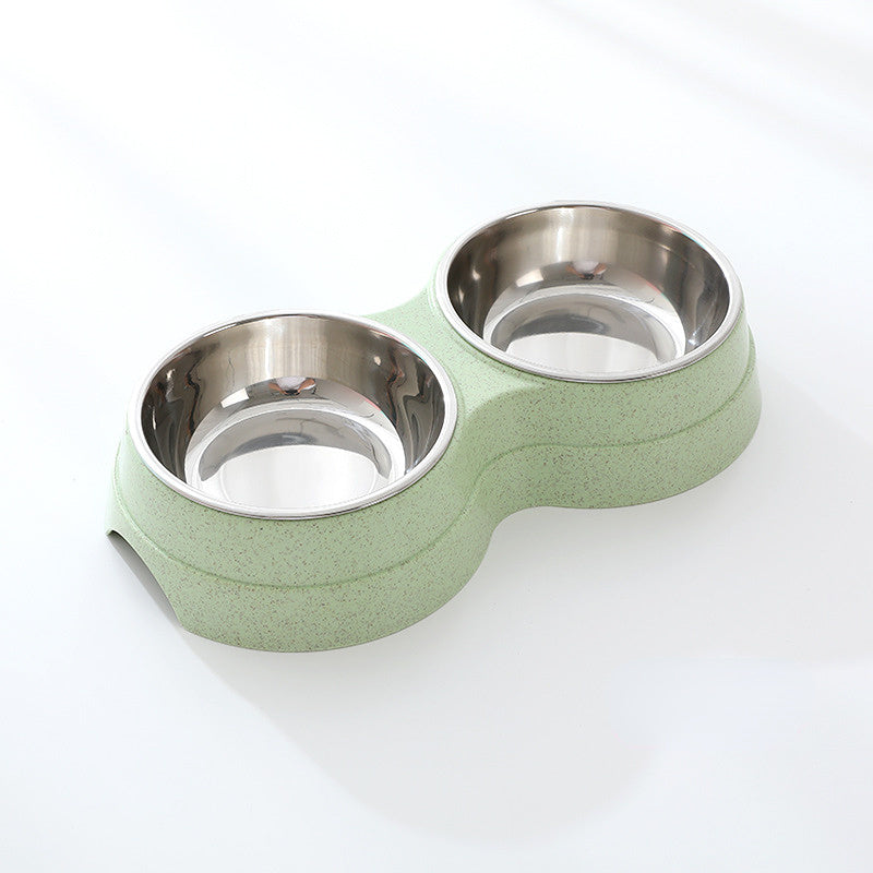 Easy-to-Clean Double Stainless Steel Pet Bowls Feeder