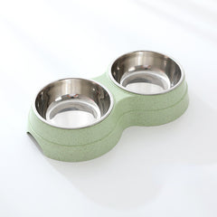 Easy-to-Clean Double Stainless Steel Pet Bowls Feeder
