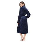 Women’s Navy Blue Robe front view on model