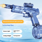 Electric Water Gun beach water battle scene