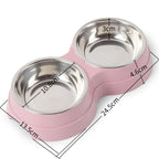 Double Stainless Steel Pet Bowls Feeder – Perfect for Multi-Pet Homes