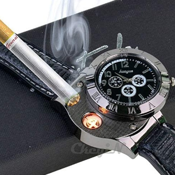 Military USB Lighter Watch for Men – USB Rechargeable Lighter