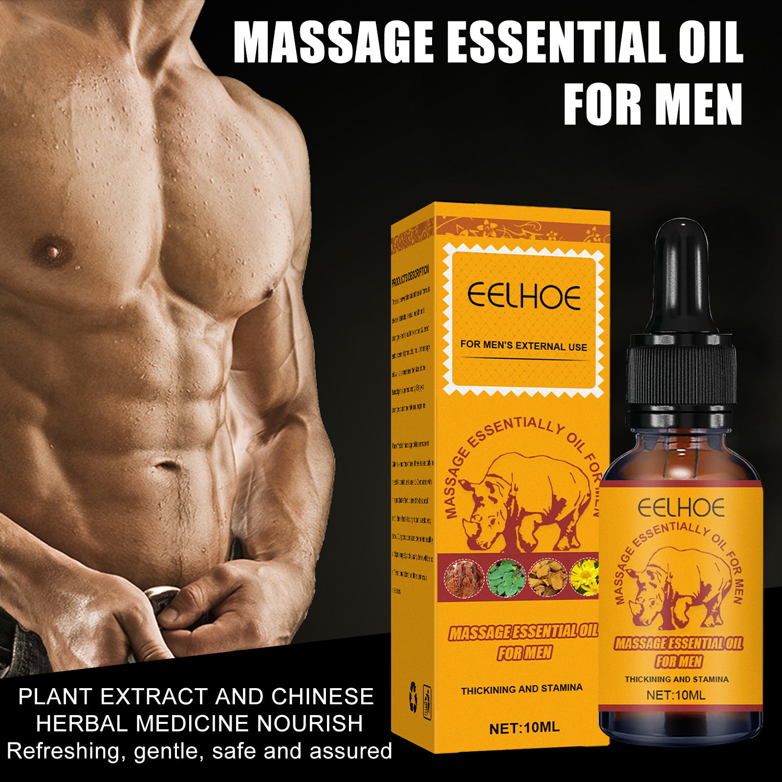 Men’s Massage Essential Oil Lightweight & Fast Absorbing