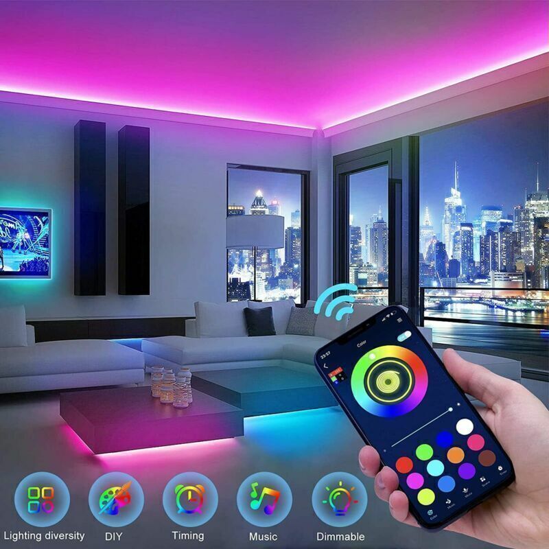 5050 RGB LED Strip Bluetooth Remote Controller View