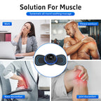 Portable EMS Neck and Shoulder Massager – 8 modes display