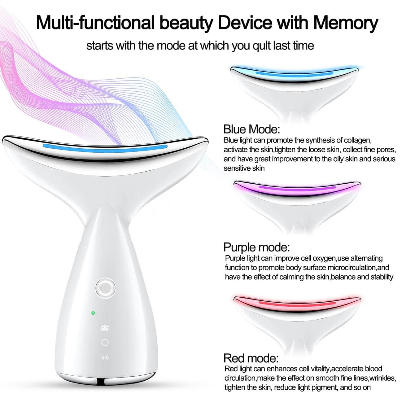 Face and Neck Tightening Device being used on jawline