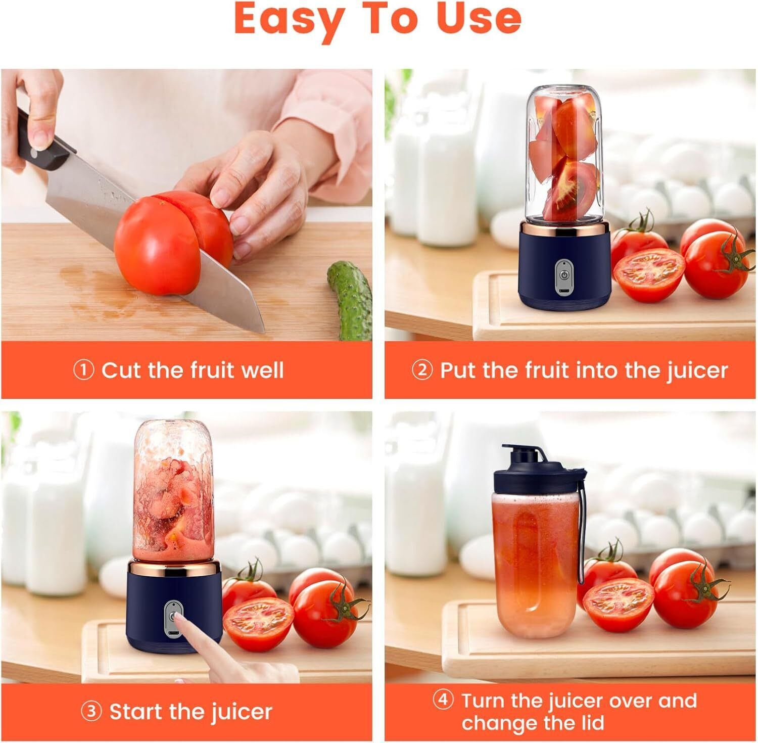 Portable Rechargeable Blender Fruit Juice Maker