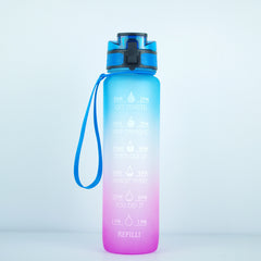 1000ml Transparent Kawaii Water Bottle BPA Free – side view