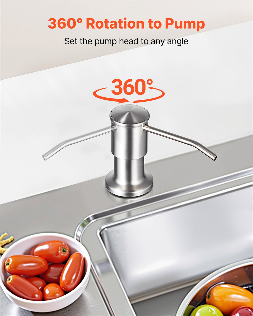 Built-In Soap Dispenser for Kitchen Sink – Top Fill Design
