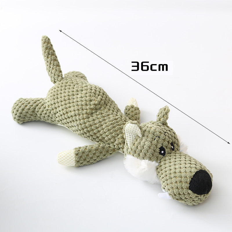 Plush Cartoon Puppy Dog Chew Toy Playtime Fun