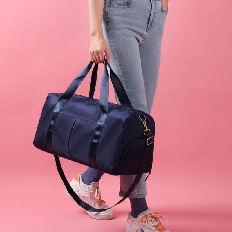 Waterproof Fitness Travel Duffel Bag – waterproof material close‑up