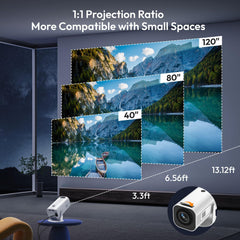 Mini LED Projector P330 side angle design