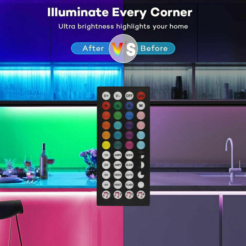 5050 RGB LED Strip Bluetooth Remote Music Sync LED Tape