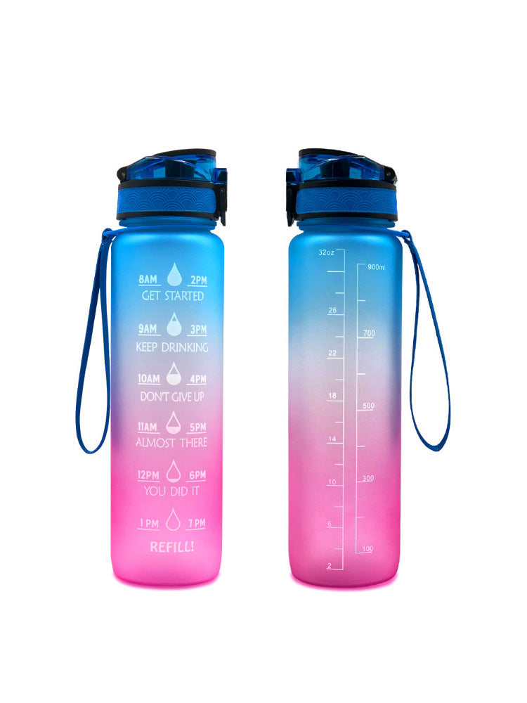 1000ml Transparent Kawaii Water Bottle BPA Free – close-up of cap