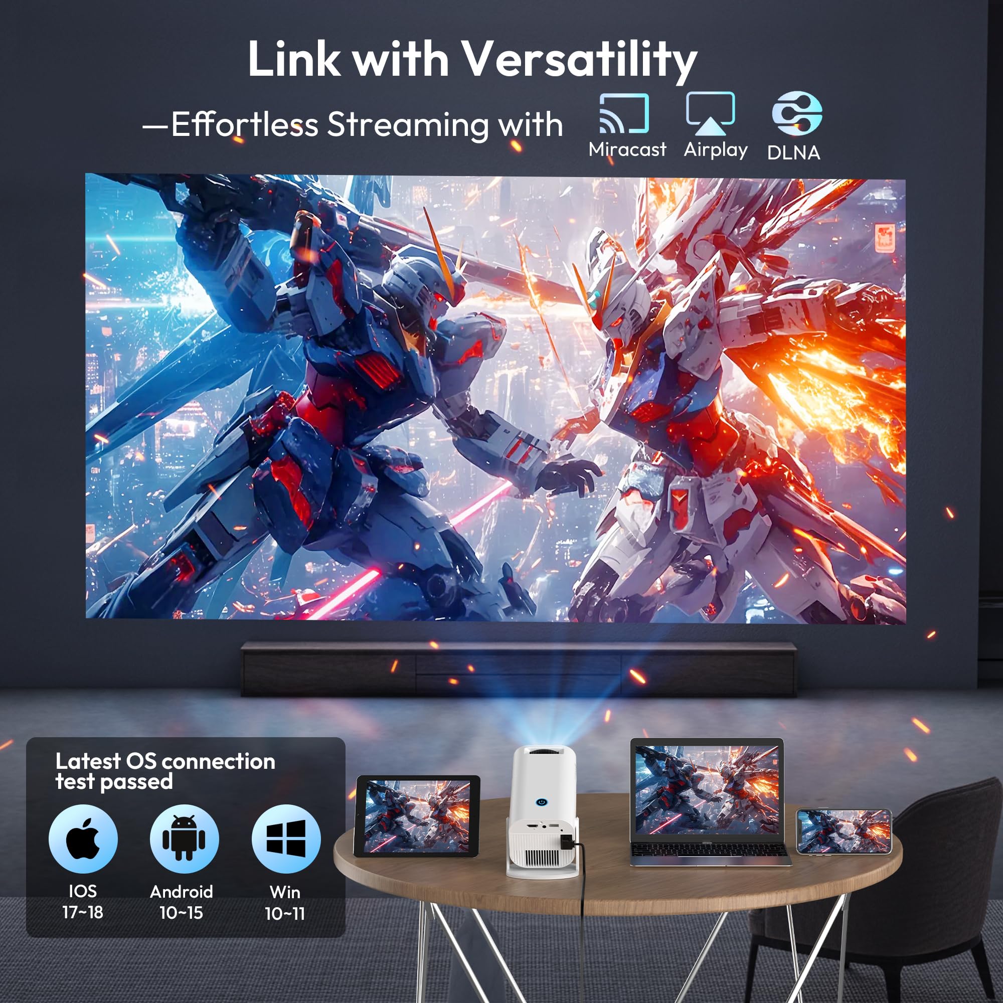 Mini LED Projector P330 compact size comparison